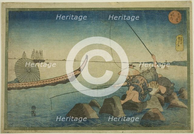 Teppozu, from the series "Famous Places in the Eastern Capital (Toto meisho)", c. 1832/33. Creator: Utagawa Kuniyoshi.