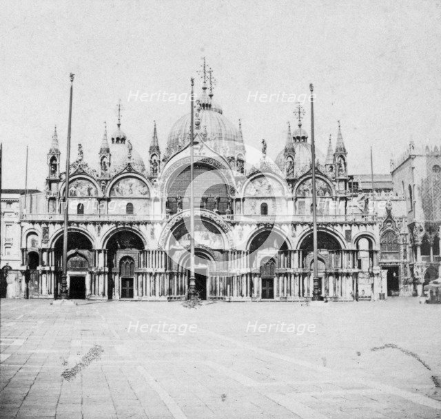 St Mark's Basilica, Venice, Italy, late 19th or early 20th century. Artist: Unknown