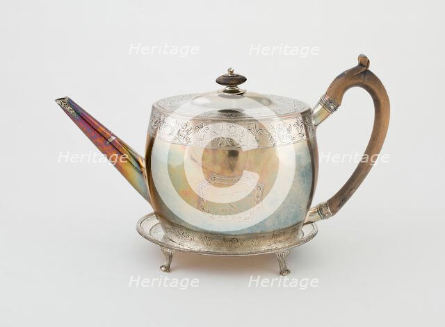 Teapot and Stand, London, 1790. Creator: William Vincent.