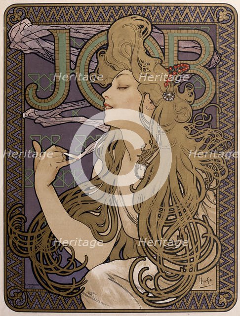 Poster for 'Job' tissue paper, 1897. Artist: Alphonse Mucha