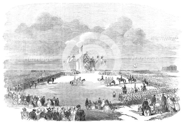 The Grand Military Mass, at the Camp at Honvault, near Boulogne, on Sunday last, 1854. Creator: Unknown.