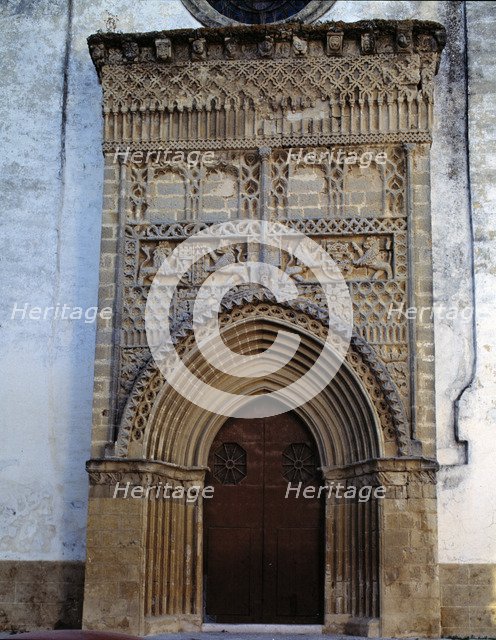 Façade of the Church of Santa Maria de la O in Sanlucar de Barrameda (Cadiz).