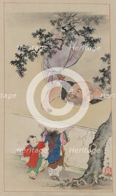 Hotei, 1878. Artist: Hasegawa, Settei (1819-1882)