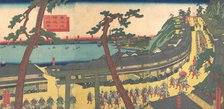 View of Kanagawa on the Tokaido Road (Tokaido kanagawa no shokei), ca. 1862-63.. Creator: Sadahide Utagawa.