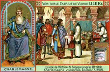 Episodes in the history of Belgium up until the 13th century: Charlemagne, (c1900). Artist: Unknown