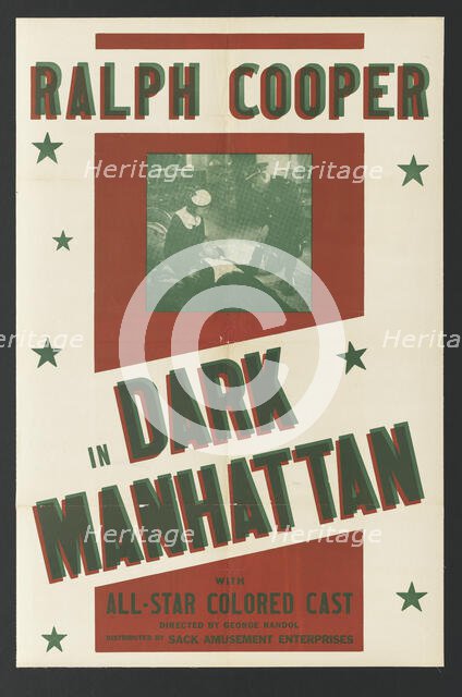 Poster for Dark Manhattan, 1937. Creator: Unknown.