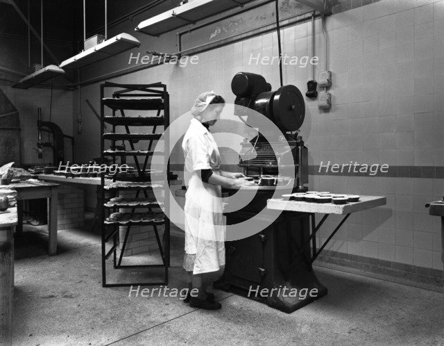 Meat pie production, Rawmarsh, South Yorkshire, 1959.  Artist: Michael Walters