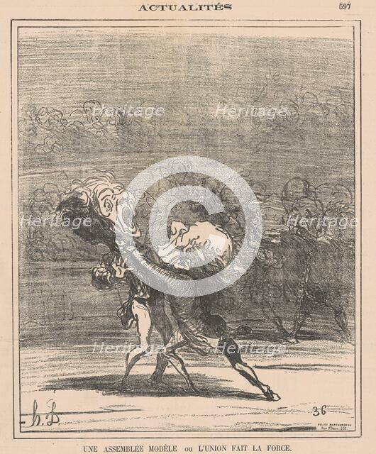 Une assembleé modèle ..., 19th century. Creator: Honore Daumier.