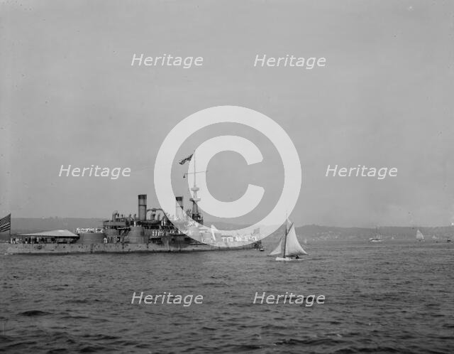 U.S.S. Indiana, between 1890 and 1901. Creator: Unknown.