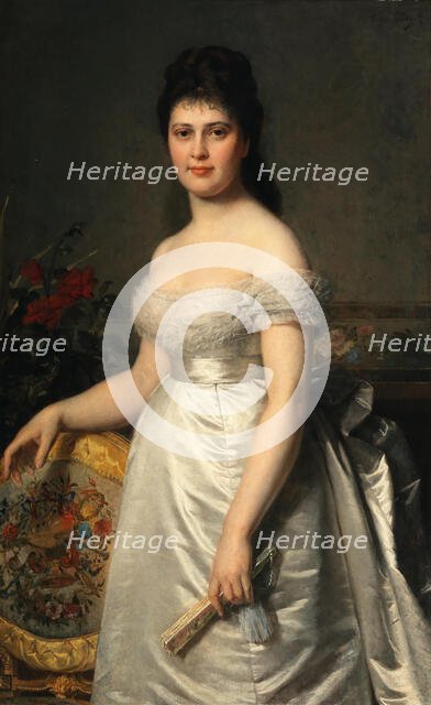 Portrait of the opera singer Adelina Patti (1843-1919), 1874. Creator: Felix, Eugen (1836-1906).