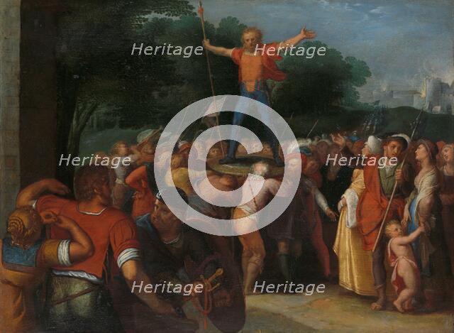 Brinno Raised upon the Shield, 1600-1613. Creator: Otto Van Veen.