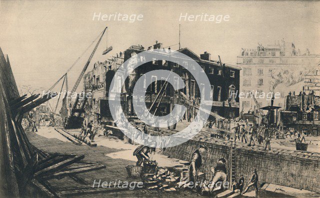 'Demolishing Devonshire House', 1927. Creator: William Walcot.