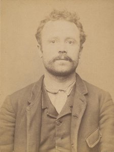Widcoq. Alfred, François, Adolphe. 32 ans, né à Fressenneville (Somme). Mécanicien. Anarch..., 1894. Creator: Alphonse Bertillon.