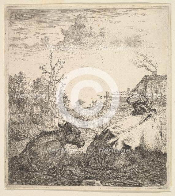The Cow and the Calf, 17th century. Creator: Karel Du Jardin.