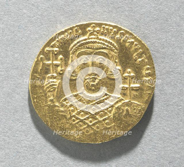Solidus with Bust of Justinian II (reverse), 705 AD. Creator: Unknown.