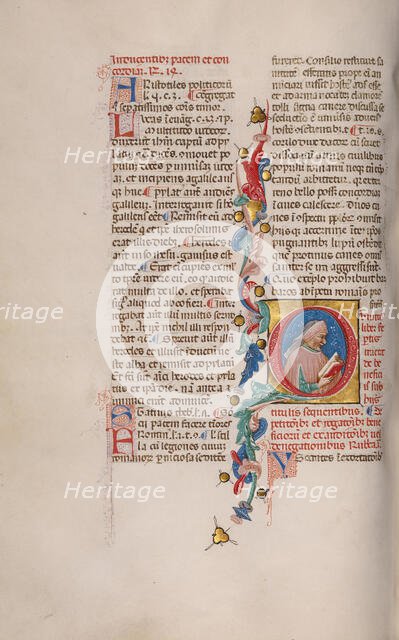 Initial Q: Bust Portrait of a Man, early 15th century. Creator: Cristoforo Cortese.