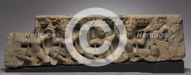 Frieze with Apsaras, late 1100s. Creator: Unknown.