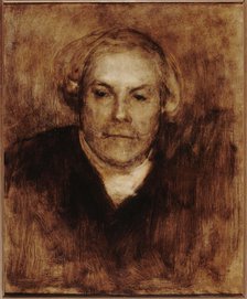 Portrait of Edmond de Goncourt (1822-1896), writer, c1880. Creator: Eugene Carriere.
