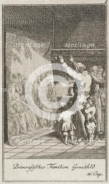 Plate 5 for Oliver Goldsmith's 'The Vicar of Wakefield', 1776. Creator: Daniel Berger.