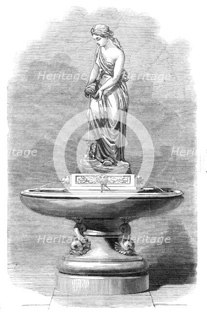 New drinking-fountain in front of the Royal Exchange, 1861. Creator: Unknown.