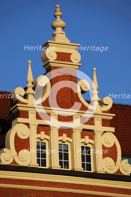 Façade detail of old burgher and merchant houses, Dlugi Targ (Long Market), Gdansk, Poland, 2015. Creator: Unknown.