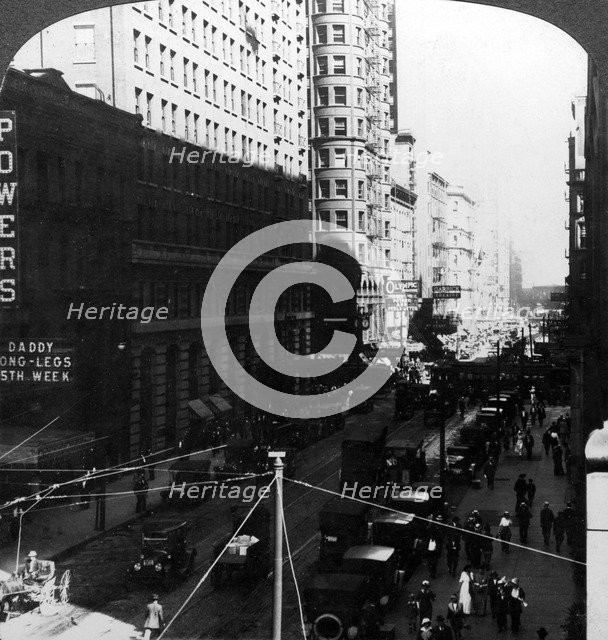 Skyscrapers, Randolph Street, Chicago, Illinois, USA, early 20th century.Artist: Underwood & Underwood