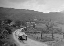 Singer Nine Sports of Miss MC Sherer competing in the RSAC Scottish Rally, 1936. Artist: Bill Brunell.