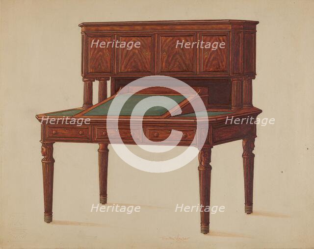 Desk, 1935/1942. Creator: Frank Wenger.