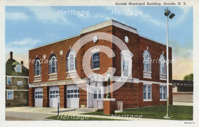 Arcade Municipal Building, Arcade, New York, USA, 1940. Artist: Unknown