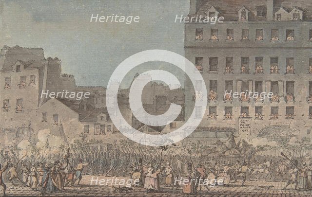 Louis XVI Entering Paris, October 6, 1789, 1789. Creator: Jacques Francois Joseph Swebach.