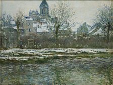 Effet de neige à Vétheuil ou Église de Vétheuil, 1878-1879. Creator: Monet, Claude (1840-1926).