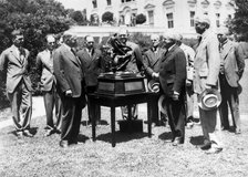 President Hoover presents the Collier Trophy, USA, April 10, 1929.  Creator: Unknown.