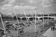 View from the Royal Festival Hall, South Bank, Lambeth, London, c1951. Artist: SW Rawlings