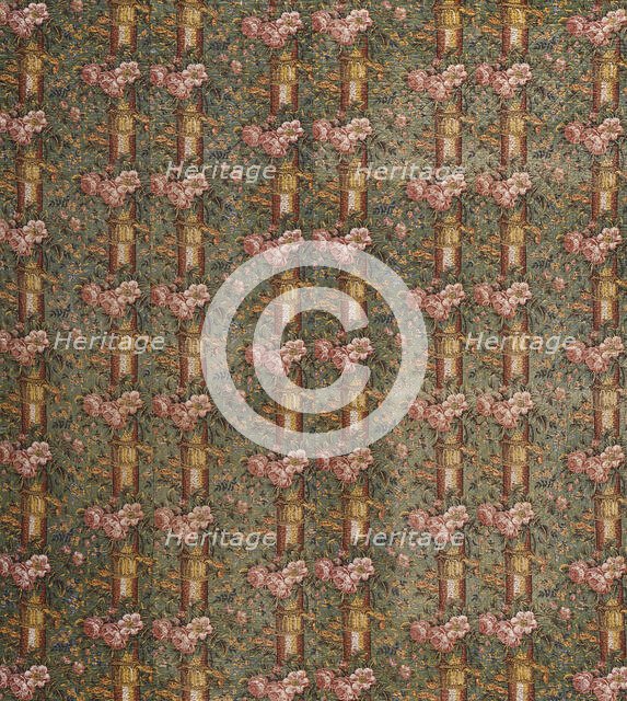 Whole Cloth Quilt with Pillar Print, c1830. Creator: Unknown.