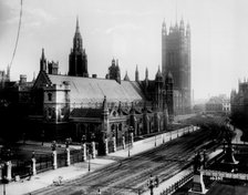 Westminster Hall, Palace of Westminster, London, after 1865. Artist: Bedford Lemere and Company
