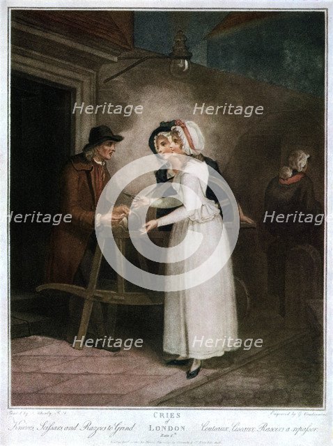 'Knives, Scissors and Razors to Grind', 1795, (1929). Artist: Giovanni Vendramini