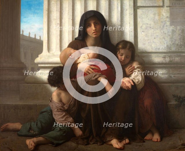 Charity, 1865 (also known as 'The Indigent Family'). Creator: William-Adolphe Bouguereau.