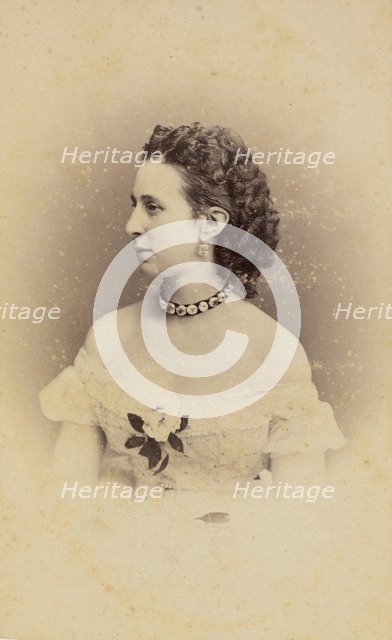 Portrait of Grand Duchess Alexandra Iosifovna of Saxe-Altenburg (1830-1911), ca 1865.