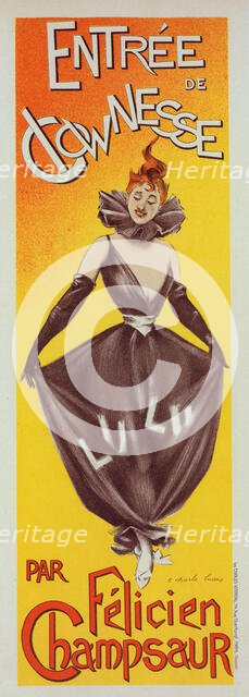 Affiche pour une "Entrée de Clownesse", par Félicien Champsaur., c1900. Creator: Charles Lucas.