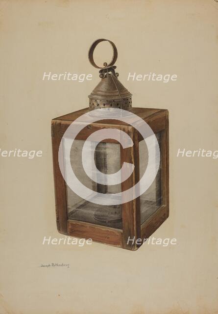 Hand Lantern, c. 1938. Creator: Joseph Rothenberg.