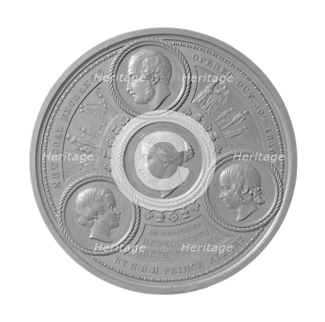 Medallion commemorating the opening of the Coal Exchange, 1849. Artist: Unknown