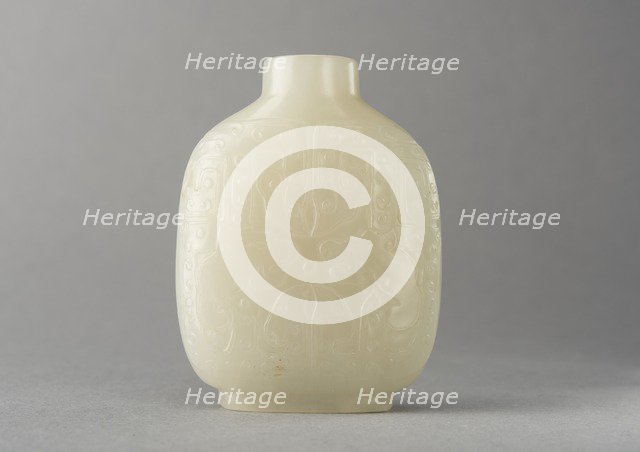 Jade snuff bottle , China, Qing dynasty, 1644-1911. Creator: Unknown.