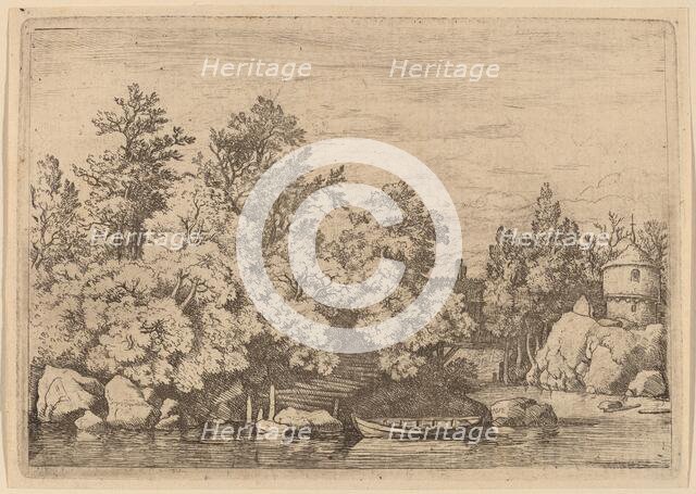 The Cudgel Dam and Covered Bridge, probably c. 1645/1656. Creator: Allart van Everdingen.