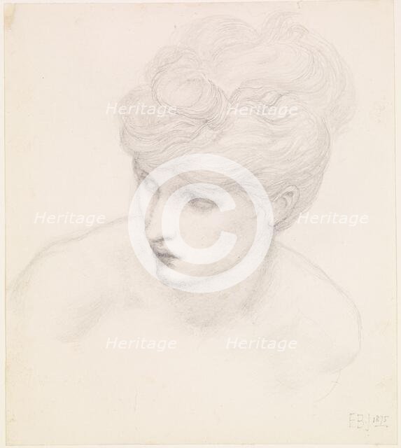 Car of Love or Love's Wayfaring - Study of Maria Zambaco, 1875. Creator: Sir Edward Coley Burne-Jones.