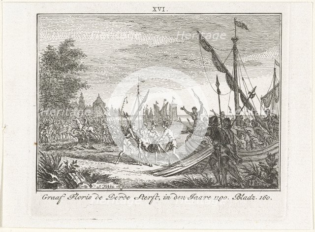 The Death of Floris III of Holland at Antioch, 1784. Artist: Fokke, Simon (1712-1784)