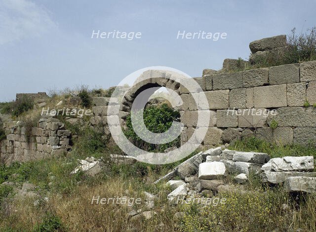 Walls, Acropolis area, Pergamon, Aeolis, Anatolia, Turkey, 1999. Creator: Unknown.