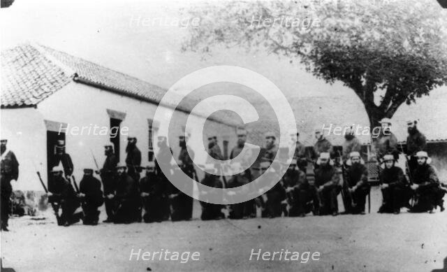 First troops in Brisbane. Creator: Unknown.