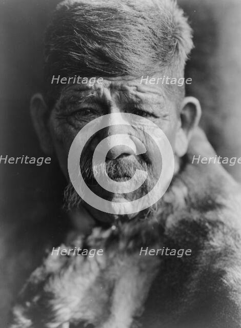 A Chief-Chukchansi Yokuts, c1924. Creator: Edward Sheriff Curtis.