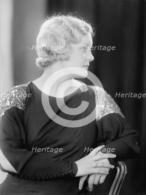 Della M. Adcock, Portrait, 1933. Creator: Harris & Ewing.