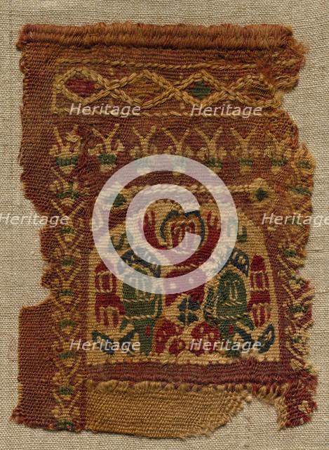 Fragment, Part of the Neck Ornament of a Tunic, 400s - 600s. Creator: Unknown.